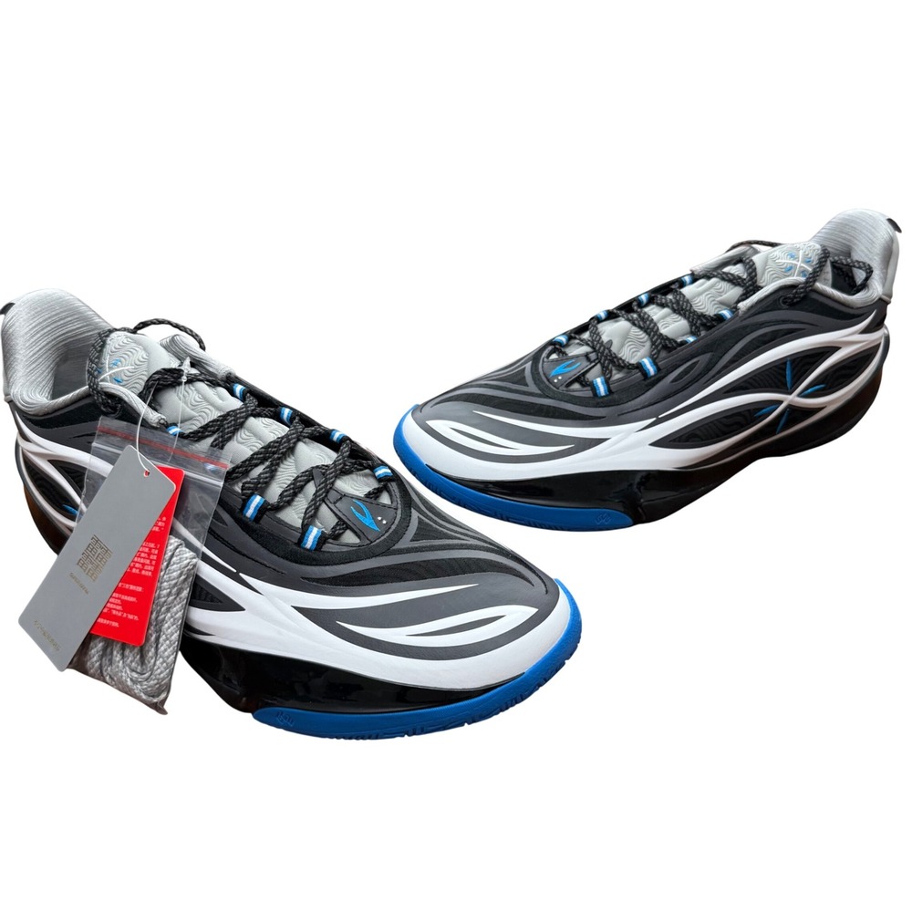 Li-Ning Wade 808 3 Ultra Mens Size 14 Black Blue Basketball Shoes ABAV045-13 NEW